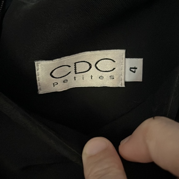 Black formal dress with beaded flower pattern on bottom of skirt - Picture 3 of 4